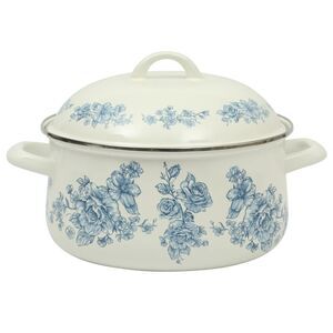 THE PIONEER WOMAN Agatha Enamel-on-Steel 6-Quart Dutch Oven, Blue